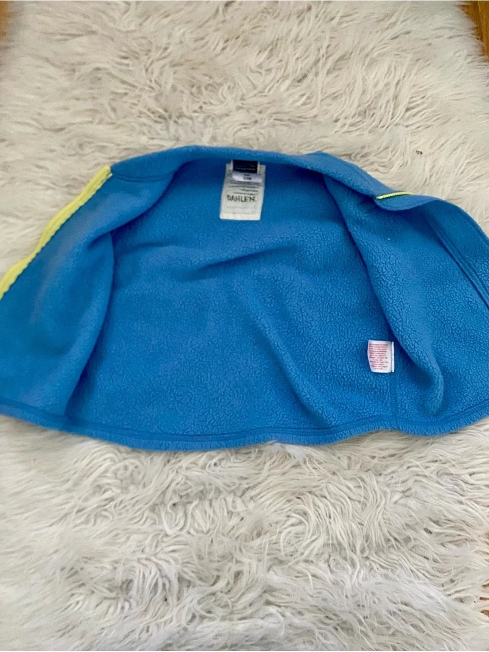 Patagonia Baby Synchilla® Fleece Vest Blue Size 24 Months Zip Up Unisex